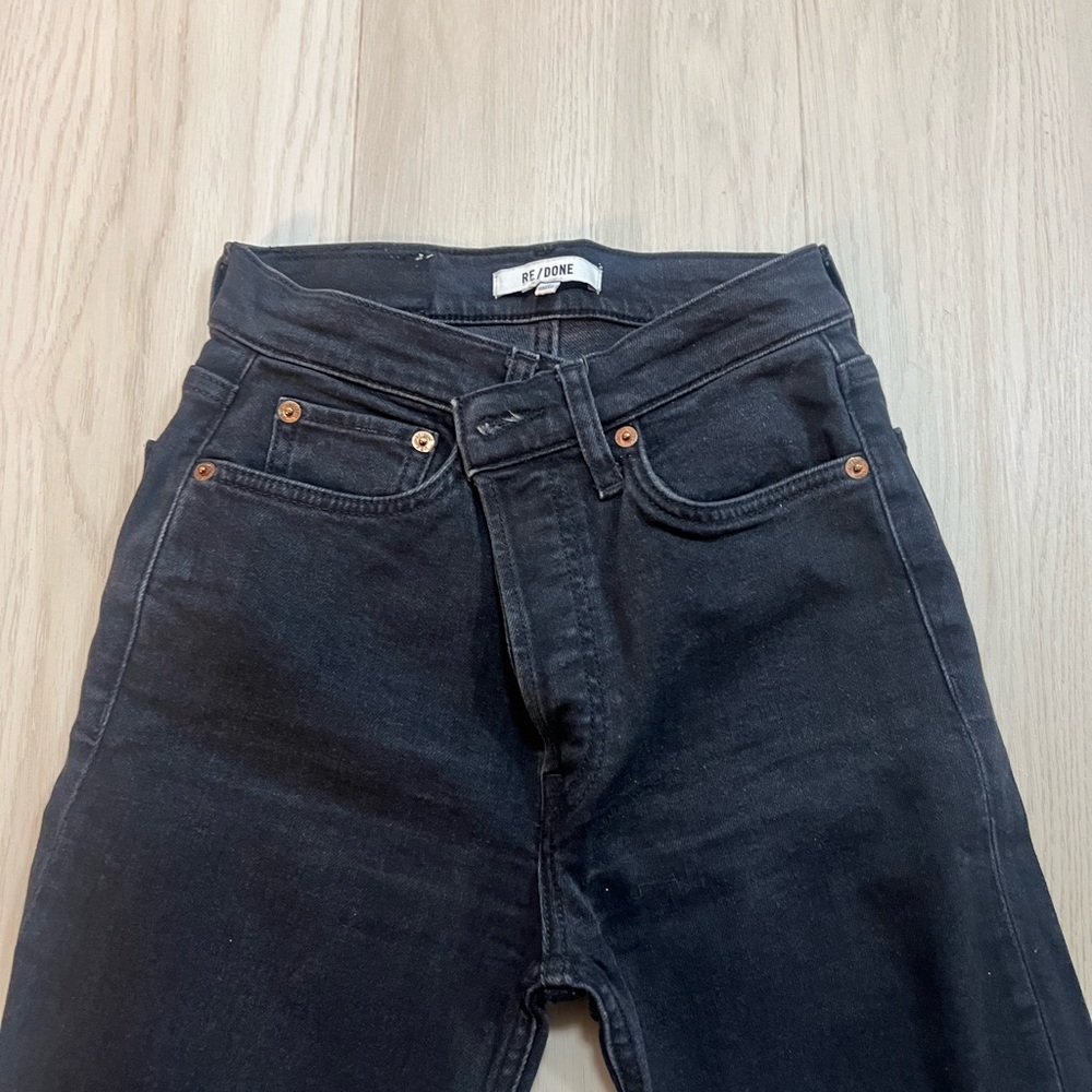 Re/Done Black Skinny Jeans Sleek Fit